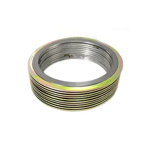 Gasket luka spiral logam dengan cincin pemosisian