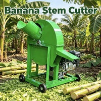 Mini broyeur de tiges de banane à essence pour usage domestique, hachoir pour la fabrication d'aliments verts pour le bétail à partir de bananiers