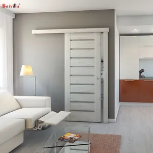 Porte suspendue de salle de bains, livraison gratuite, Anti-feu, en stratifié à haute pression, coulissante étanche, Design d'intérieur de maison