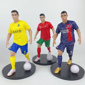 Figurines de collection de stars du football, modèle jouet, <span class=keywords><strong>6</strong></span> styles, figurines de football en PVC avec base, cadeau personnalisé, vente en gros, décoration intérieure, jouet - Product Image 2