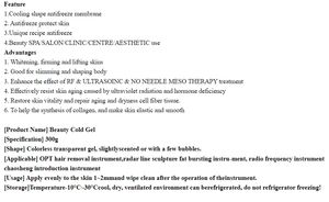 Crème Gel Rafraîchissante RF Ultrasons Hydratante Éclatant Effet Lifting Gel Anti-Gel Bouclier Beauté Gel Froid Massage Cavitation Sous Vide Salons & Cliniques - Product Image 6