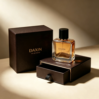 OEM ODM 30ml/50ml/100ml Vente en gros de flacons carrés en verre pour parfum avec bouchon noir