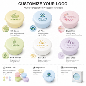 Boîte à <span class=keywords><strong>savon</strong></span> de voyage ronde minimaliste, sans BPA, en PP et PE, étanche, avec fermeture à clip sécurisée, logo personnalisé OEM - Product Image 4