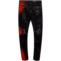 DiZNEW Vente en gros Nouveau style Jeans troués Pantalons pour hommes Jeans déchirés Jeans normaux pour hommes Jeans élégants avec des éclaboussures de peinture
