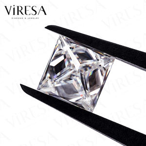 Corte de princesa cuadrado de alta calidad 0,6-5.0ct VVS Claridad Color blanco <span class=keywords><strong>Moissanite</strong></span> suelto Precio por quilate con certificado GRA - Product Image 3
