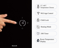 Calentador de Toallas Eléctrico Inteligente con WiFi y Panel de Doble Vidrio 5-40 ℃    Temporizador Semanal con Pantalla Táctil, Fábrica OEM/ODM para el Mercado Europeo