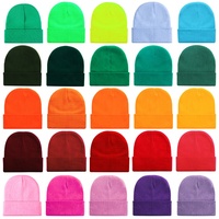 Bonnet d'Hiver Coloré de Designer, Bonnets en Maille Épaisse, Casquettes Brodés Personnalisés pour le Voyage