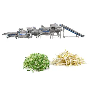 工业大容量鲜切蔬果洗涤切割干燥机蔬菜加工机