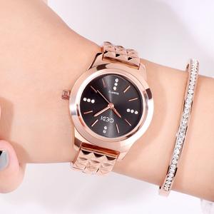 Montre élégante et de grande valeur pour femmes avec bracelet en acier, cadran orné de strass et mouvement à quartz étanche - Product Image 3