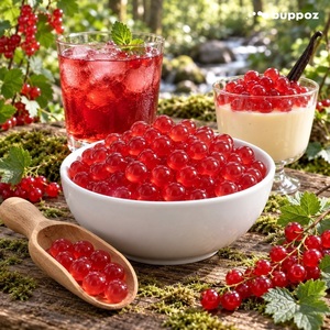 Bulk Order Berry Juice Beads Bursting Pearls Bubble Tea Milk Tea Bakery Dessert Topping Red Gooseberry <b>Popping</b> <b>Boba</b> - Product Image 1