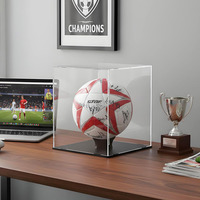 Deluxe Staubdichte Vitrine Selbstmontage Acryl-Fußball-Displaybox Würfelförmige Thekenvitrine für Pop-Figuren Sammlerstücke