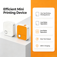 Imprimante d'étiquettes portable POFAM 5.3, imprimante thermique d'autocollants 203 dpi avec édition via application, largeur d'impression 12 mm, batterie 800 mAh, en stock