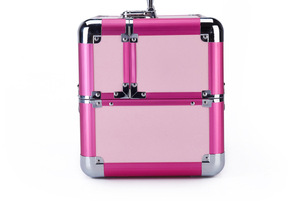 Astuccio per cosmetici professionale in alluminio di alta qualità per il trucco di trenino da viaggio borse per cosmetici - Product Image 2