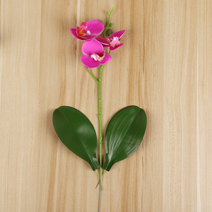 Orchidée Phalaenopsis Artificielle Yiwu Datuo 6x7 Pouces, Taches Blanches, Jaune, Rose, Blanc Laiteux, Décoration de Mariage - Product Image 2