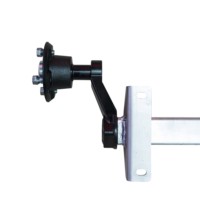 Essieu de remorque à torsion non freiné conçu pour les remorques légères avec une capacité de charge maximale de 750 kg pour un essieu simple