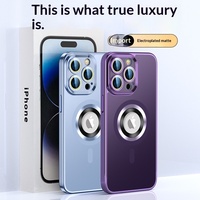 Coque de téléphone pour iPhone 15 Pro Max, design animal, électroplaquée, mate, magnétique, en silicone, résistante aux chutes, protection intégrale
