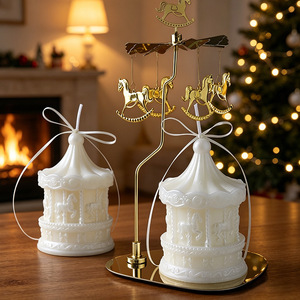 Duftende Handgemachte Relief-Karussell Sojawachs Aromatherapie-Duftkerzen Neuartige Hochzeits-Party-Gastgeschenke Wohndekor Aroma-Kerze - Product Image 4