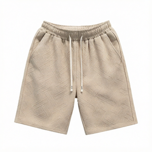 Shorts en laine tricotée décontractés pour hommes de qualité supérieure, avec cordon de serrage, respirants, taille mi-haute, style streetwear ample, longueur genou, OEM, faible MOQ - Product Image 1