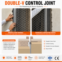 Joint de dilatation double en V ASTM G90 de haute qualité pour plâtrage mural et de plafond, 10 pieds