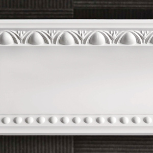 วัสดุตกแต่งอาคารดีไซน์ใหม่ โพลียูรีเทน PU ความหนาแน่นสูง บัวปูนปั้นลายมงกุฎหรูหราสำหรับวิลล่า - Product Image 4