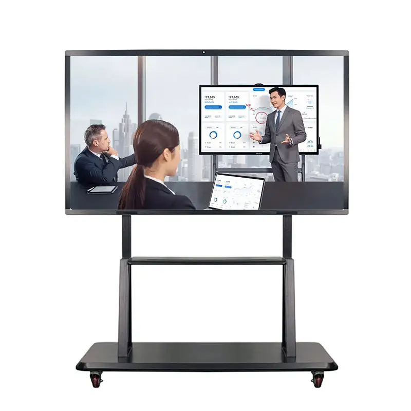 Akıllı eğitim ekipmanları interaktif düz panel dokunmatik ekran LCD etkileşim beyaz tahta