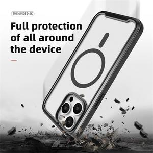 เคสโทรศัพท์มือถือแบบ3-in-1แบบหรูหรากันกระแทกอลูมิเนียมแม่เหล็กผิวด้านตกแต่งในแม่พิมพ์สำหรับ15 14 13 Pro - Product Image 4