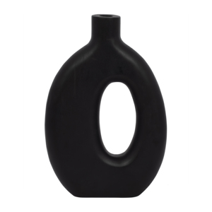 Vaso in Legno di Mango Intagliato, Vaso Decorativo Moderno per Soggiorno, Camera da Letto, Ufficio - Product Image 1