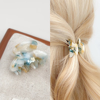 Mini pince à cheveux élégante en acétate avec logo personnalisé, motif géométrique, pour usage quotidien et occasions spéciales des jeunes filles