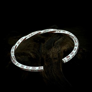 S925 Sterling <b>Silver</b> Taoist <b>Bracelet</b> Vintage Cinnabar Style Adjustable Fine <b>Bangles</b> For Men Women Jewelry - Product Image 3