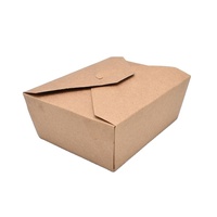 Boîtes à lunch jetables en papier kraft pour emporter, contenants alimentaires écologiques, résistants à l'eau et à l'huile, et faciles à transporter