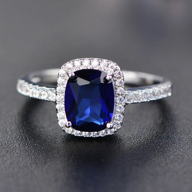 SP03 Balry ювелирные изделия Классические Модные Разноцветные квадратные циркониевые кольца обручальные кольца с бриллиантами для женщин оптовая продажа