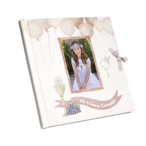 Libro de Fotos para Comunión de Niñas, 27x29cm, Elegante, Artículos Religiosos para Eventos, Bolsa de 2 Piezas - Product Image 1