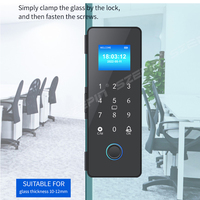Cerradura de Puerta de Vidrio Biométrica Inalámbrica WiFi Tuya con Huella Dactilar, Cerradura de Puerta Eléctrica Inteligente de Seguridad para Oficina, Deslizante de Doble Cara