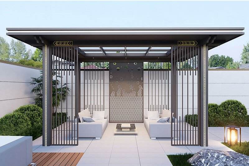 New Chinese style pavilion aluminum alloy cool breeze