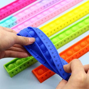 Novedades en Papelería de Silicona, Reglas Creativas de Color Caramelo, Regla de Burbujas Antiestrés, Linda Regla para Niños, Regalos - Product Image 6