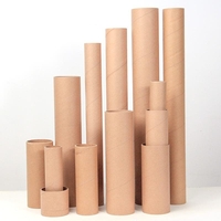Tubo de Cartón para Envíos, Color Kraft Blanco Marrón, Personalizable con Estampado, Hecho con Materiales Reciclados