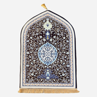 Tapis de prière islamique de luxe extra-épais et doux, lavable, avec base en silicone, portable, taille personnalisée pour la maison, la mosquée, cadeau du Ramadan