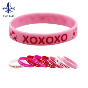Personalized Rubber Luminous Custom Logo Bracelet Wristband Silicone Bracelet Suitable For Multiple Crowds Of Sizes