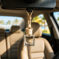 Diffuseur suspendu pour rétroviseur de voiture, petite bouteille vide en verre de 5ML-10ML pour parfum d'ambiance