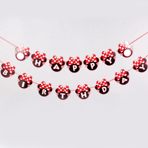 Chúc Mừng Sinh Nhật Cho Trẻ Em 1 Bộ Chuột Mickey Minnie Chữ Banner Trang Trí Tiệc Cờ Trẻ Em Quà Tặng Ưu Đãi - Product Image 1