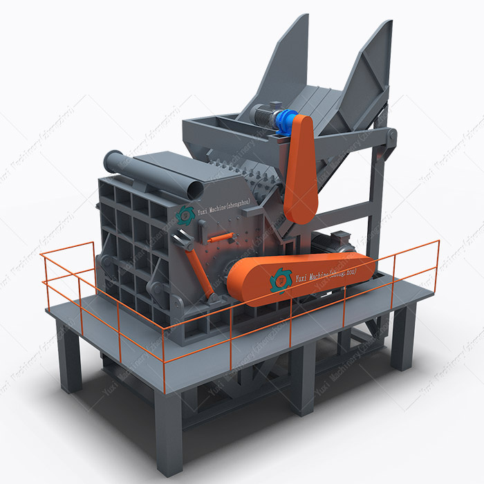 Mini Heavy Scrap Hammer Mill Metal Crusher Production Line Waste Car Crusher Steel Metal Recycling Machine
