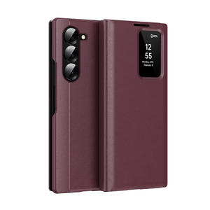 สำหรับ Samsung Z พับได้6ช่องใส่บัตรกระเป๋าสตางค์<span class=keywords><strong>เคส</strong></span>โทรศัพท์หนังหน้าต่างอัจฉริยะ<span class=keywords><strong>เคส</strong></span>กระเป๋าสตางค์สำหรับ Galaxy Z Z Fold 5 6 7 - Product Image 6