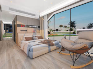 Petit abri solide avec lit et poêle pour l'extérieur Tente <span class=keywords><strong>de</strong></span> glamping pour maison <span class=keywords><strong>Cabine</strong></span> <span class=keywords><strong>de</strong></span> camping confortable avec lit véritable et éclairage - Product Image 5