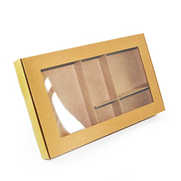 Boîte à emporter pour sushi en papier d'impression avec logo personnalisé avec compartiment d'insertion pour la sauce