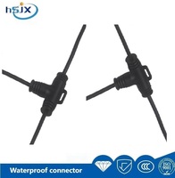 HE SHENG JIA XING Faisceau de câbles en T personnalisé IP67, connecteur étanche en nylon à 2/3/4 broches avec contact en cuivre pour éclairage LED