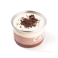 Contenants à Desserts Vides 100ml 200ml 250ml en PET Transparent, Pots à Gâteaux et Crèmes Glacées avec Couvercles