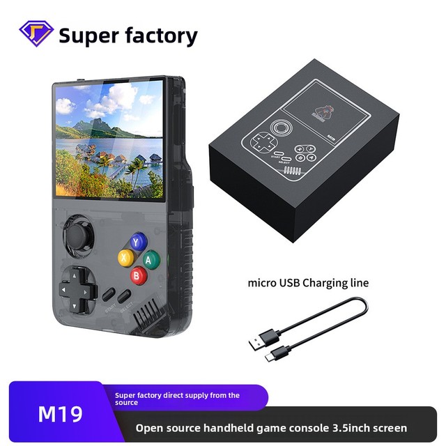Cross-border M19 Handheld Game Console with RK-3566 OS Retro Arcade HD Output for TV Compact 3D RPG Gaming Device