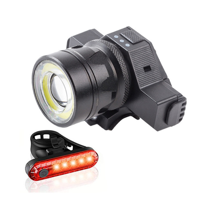 Luces de coche, batería 18650, cable USB, luces traseras.