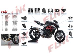 Cubierta de escape de carbono completo 100% para MV Agusta <span class=keywords><strong>Brutale</strong></span> <span class=keywords><strong>800</strong></span> 2016 - Product Image 6