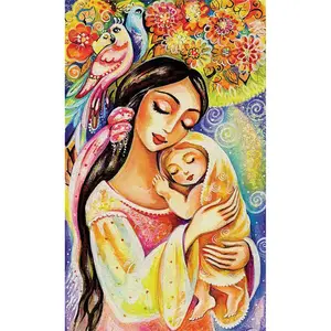 Custom Diamond Painting Mom and Baby Portrait Mosaic Rhinestone Diamond Embroidered Art for Decor